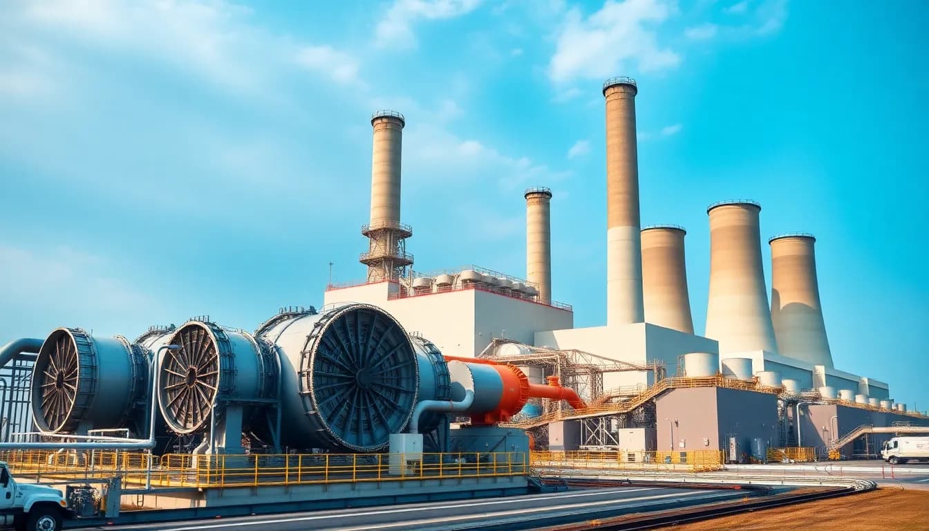 Modern natural gas combined cycle power plant facility
