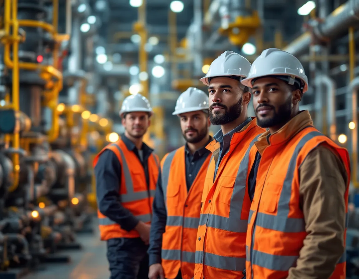 Alpha Wave safety team reviewing performance metrics on site